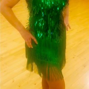 Sparkle and Shine Rhythm Emerald Green Dress